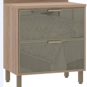 BALCAO LUCIANE YARA 2 GAVETOES 80CM VIDRO