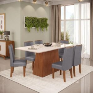 CONJ MESA DJ DULCE 1,80X0,90 6 CAD ZOE 316012