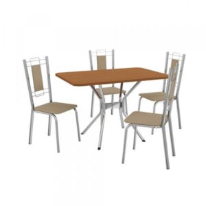 CONJ MESA KAPPESBERG 4CAD CROMADA