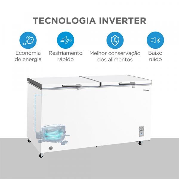FREEZER MIDEA HORIZ INVER MDRC698 508L BIV - Image 3