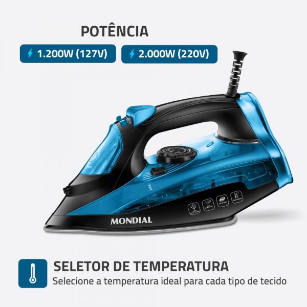 FERRO A VAPOR MONDIAL F-53 - Imagem 3