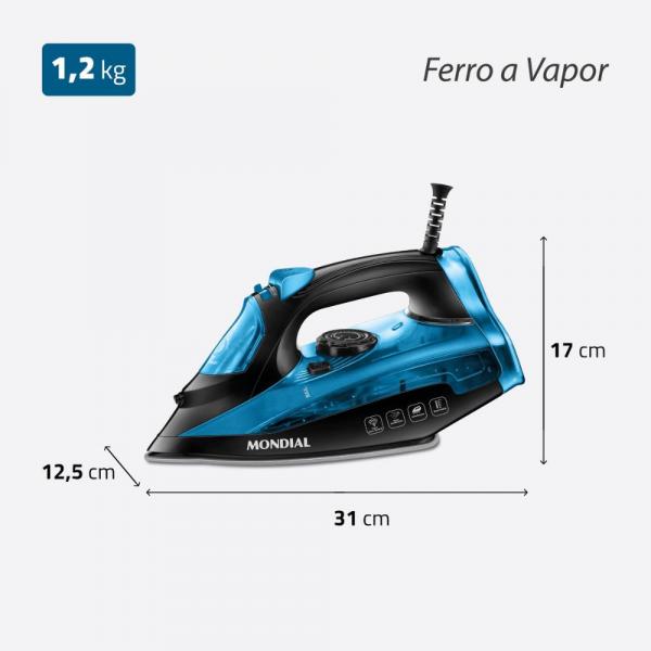 FERRO A VAPOR MONDIAL F-53 - Imagem 8