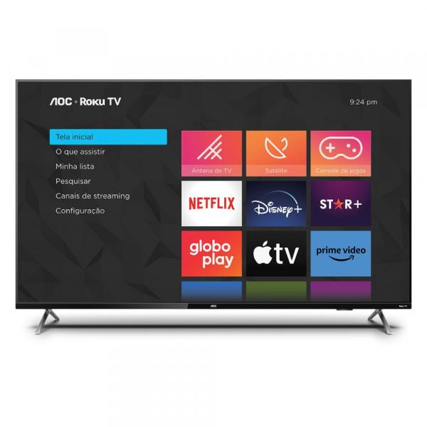 TV 50" AOC SMART ROKU UHD 4K 50U6125/78G - Imagem 3