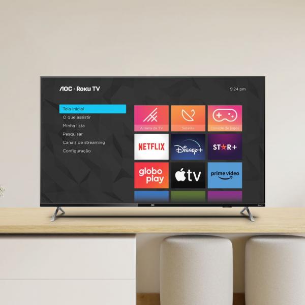TV 50" AOC SMART ROKU UHD 4K 50U6125/78G - Imagem 9