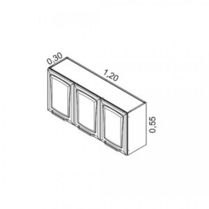 ARMARIO ITATIAIA TARSILA 3 PORTAS 1,20CM IP3-120