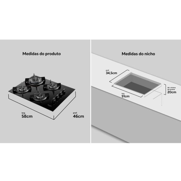 COOKTOP DAKO SUPREME 4BCS TRIPLA CHAMA - Image 5
