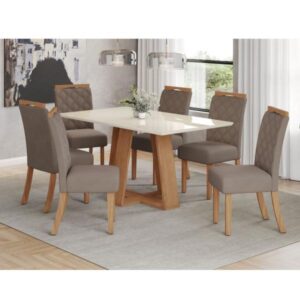 CONJ MESA HENN LINS 1,60 6 CAD BELLA TP VD