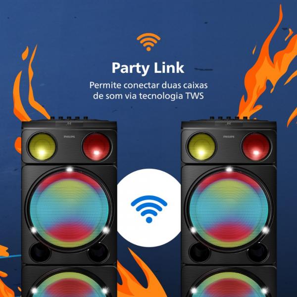 CAIXA DE SOM PHILIPS PARTY SPEAKER 2400W TAX5509 - Image 7