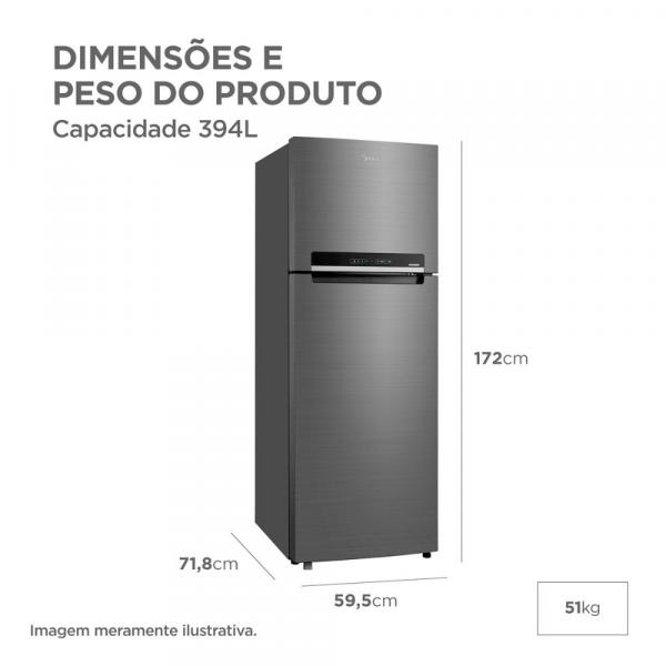 REFRIGERADOR MIDEA F.FREE DUPLEX MD-RT533 INVER 394L - Image 7